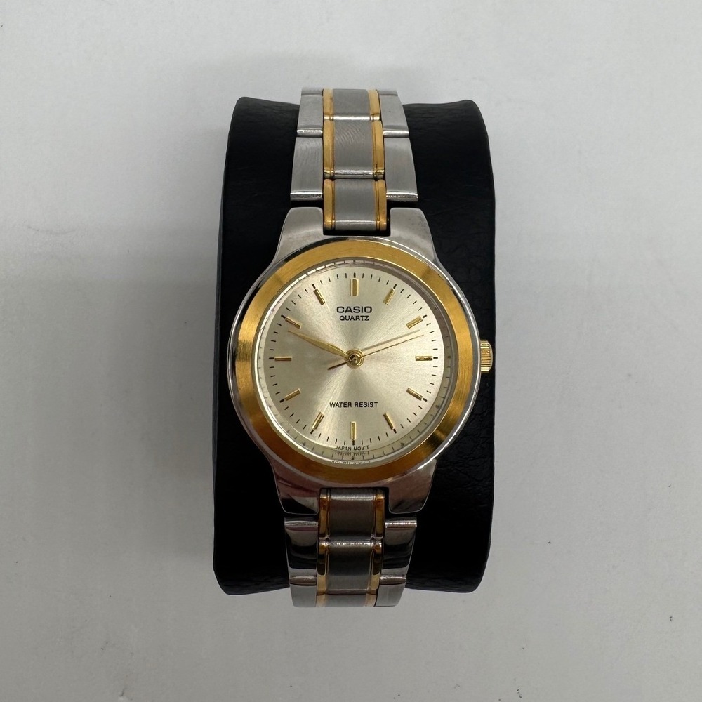 Casio Quartz Two Tone Silver Gold Water Resistant Women Watch 1330 LTP-1165